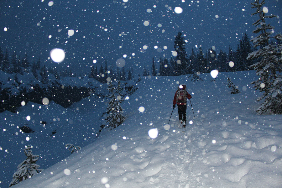 We were lucky the previous night's rain turned into snow!