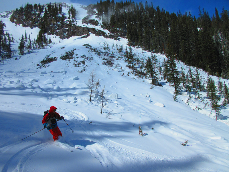 One of the few places I could make a parallel turn!