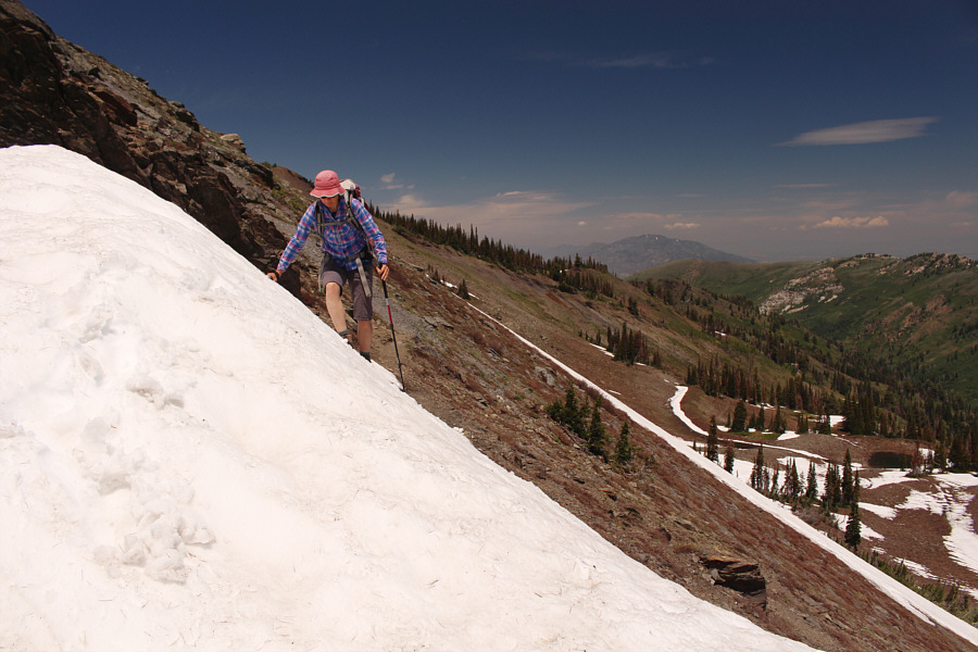 Zosia is being extra careful because her boots have very little tread left!
