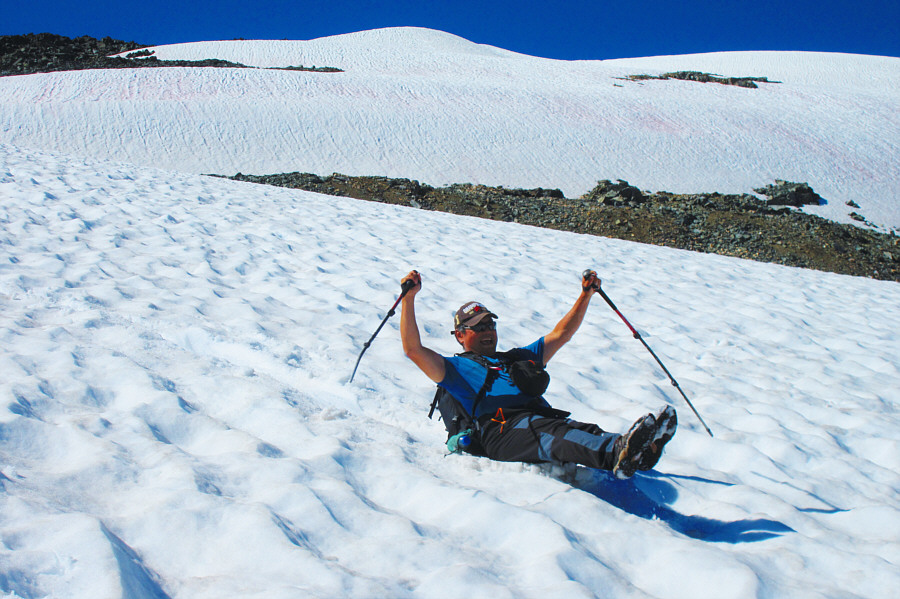 Wasn't steep enough--now my butts wet!