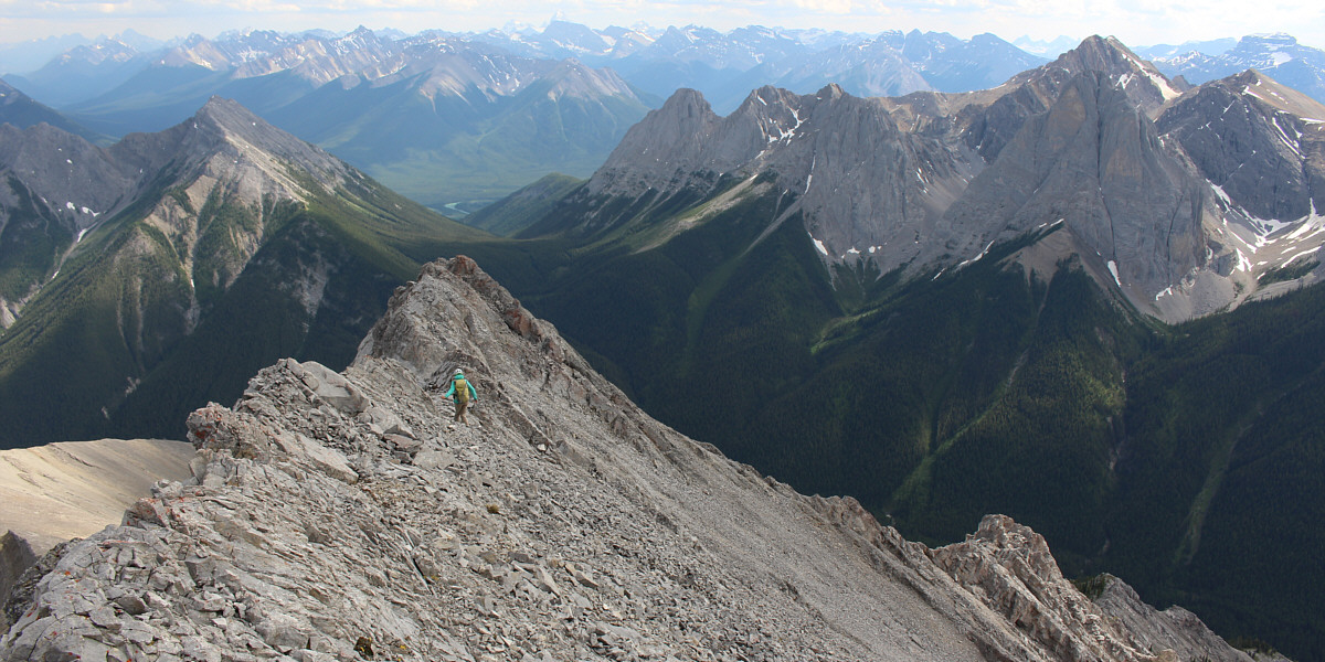 Descending this ridge is almost as exciting as climbing it!