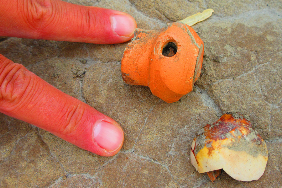 Maybe some sorta ceramic pipe?