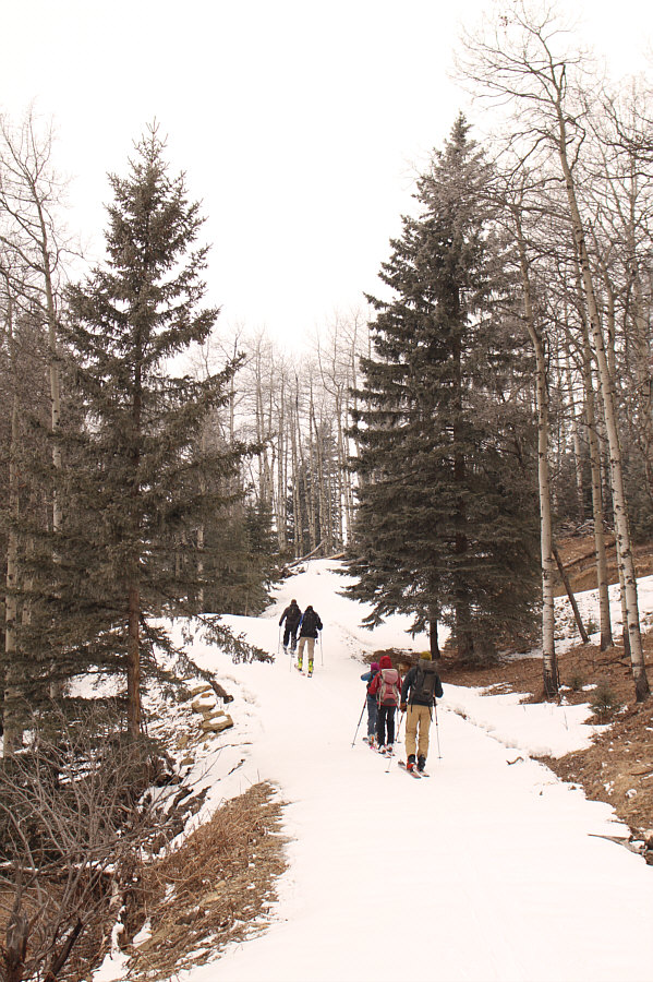 Skinning up our "ski-out"!