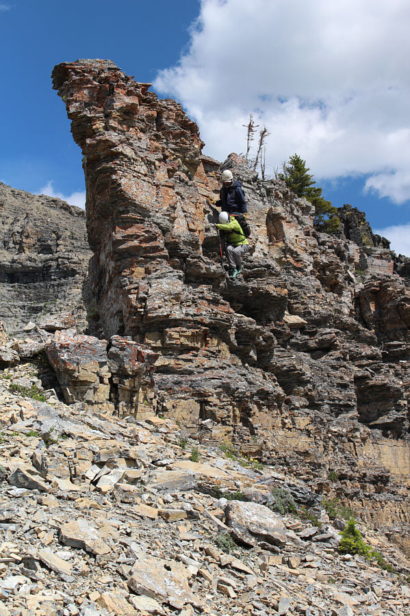 I cut my finger on some of the sharp rocks here!