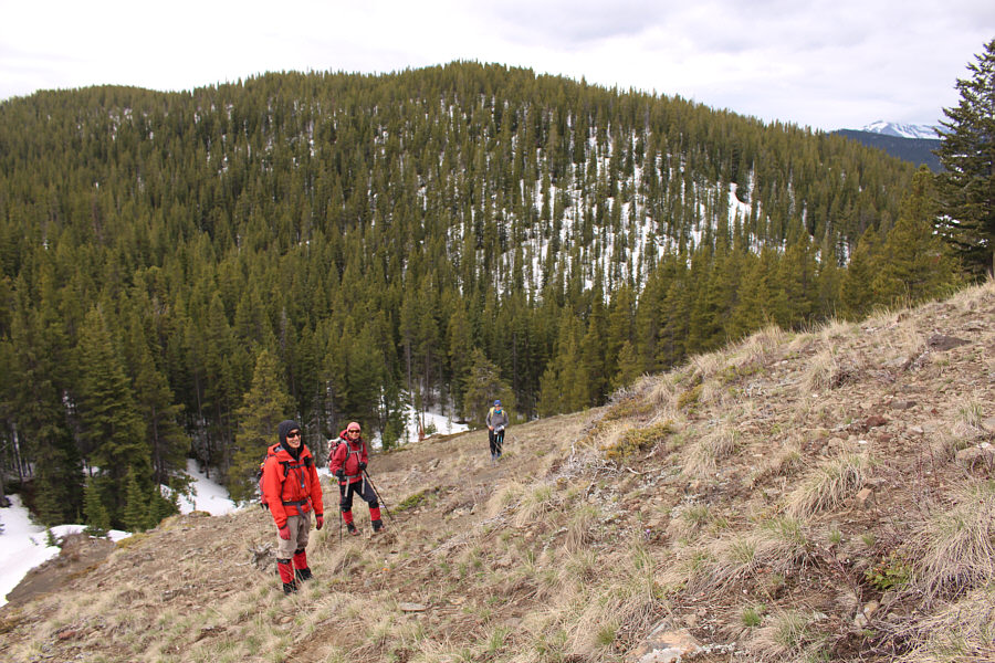 All that snow hidden in the trees did not bode well for us...