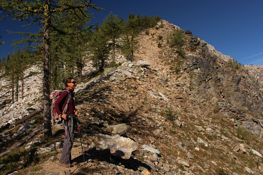 Only about 80 metres of elevation gain to the top from here!