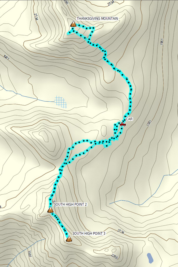 Thanksgiving Peak is easy; the south peaks--not so much!