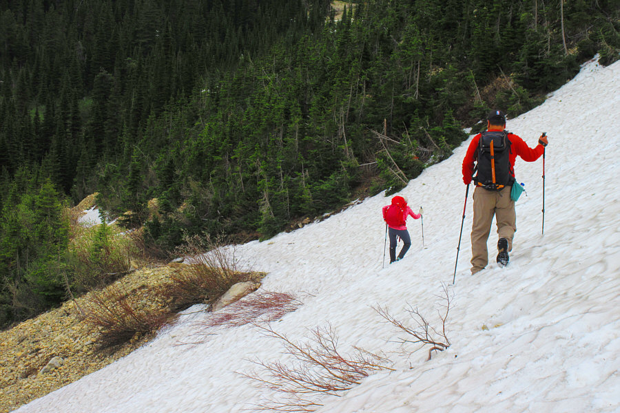 Too lazy to dig out my ice axe!