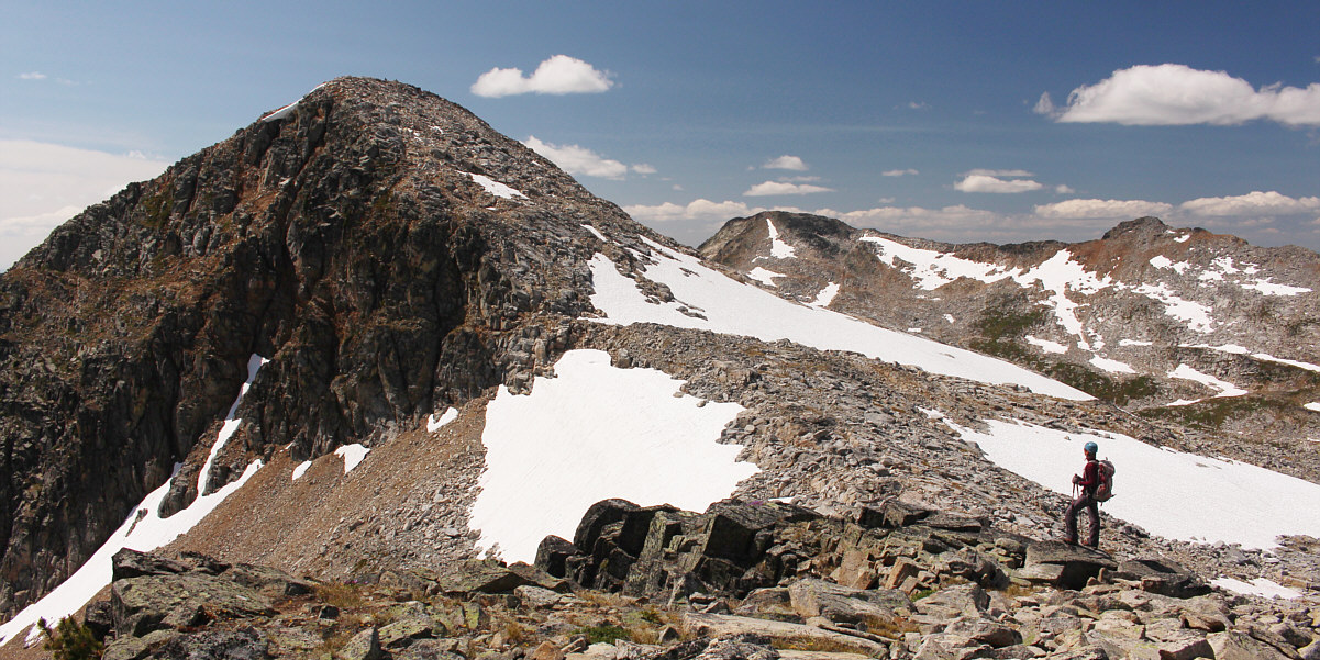 Can you spot the summit cairns?