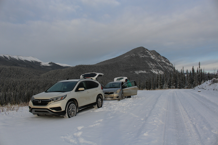 We weren't even sure we would make it here given the fresh snowfall on the road.