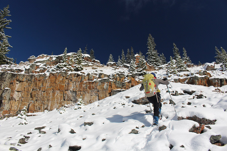 The rocks here are loose.