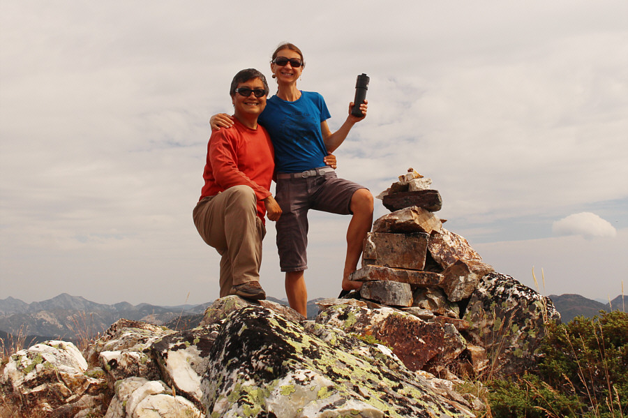 Our shirt colours complement each other well!