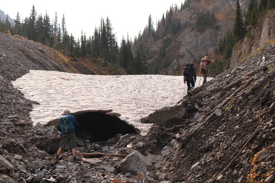 This is possibly a permanent snow patch.