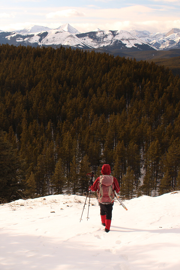 Too steep for light touring gear and not enough snow for AT gear.