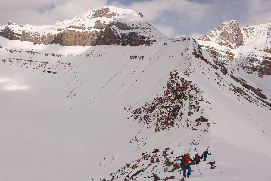 We should have ditched our skis where we crested the ridge!