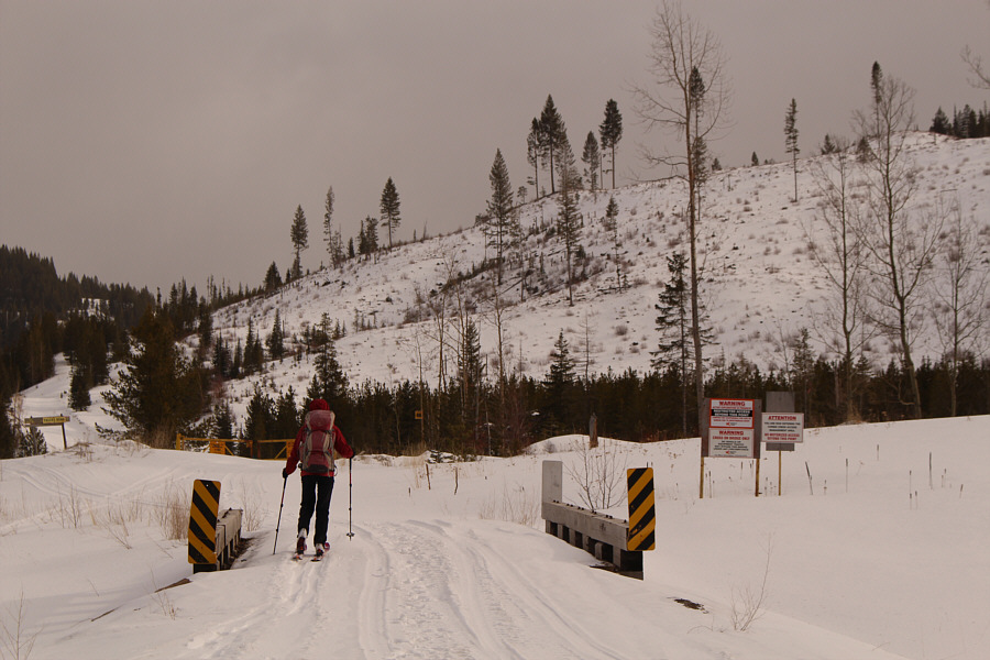 Watch out for snowmobiles!