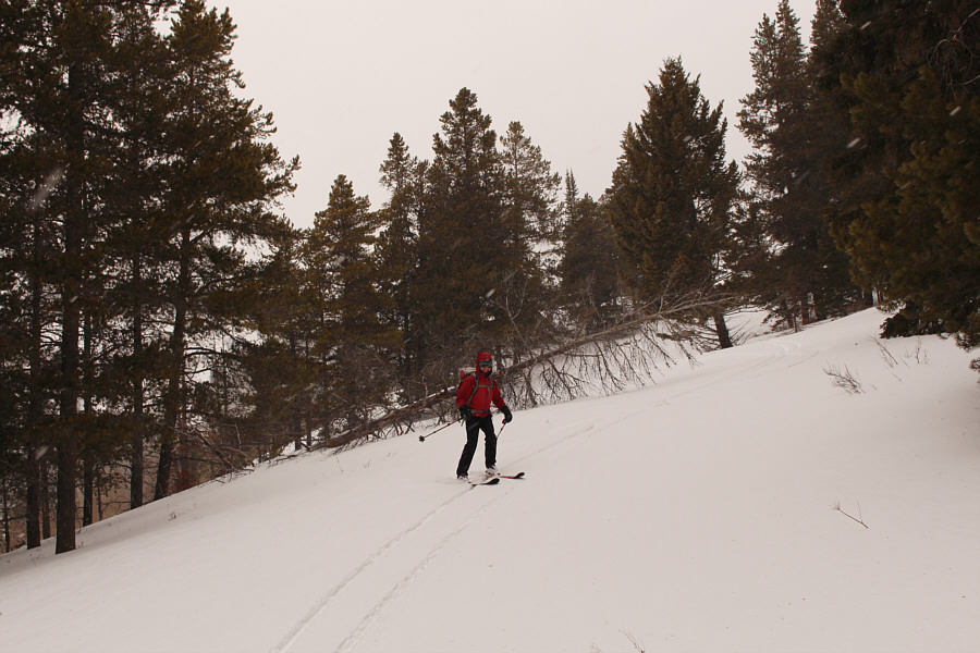 Not the best snow conditions for skiing...