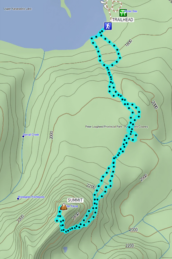 The outstanding summit view makes up for the bushy approach.