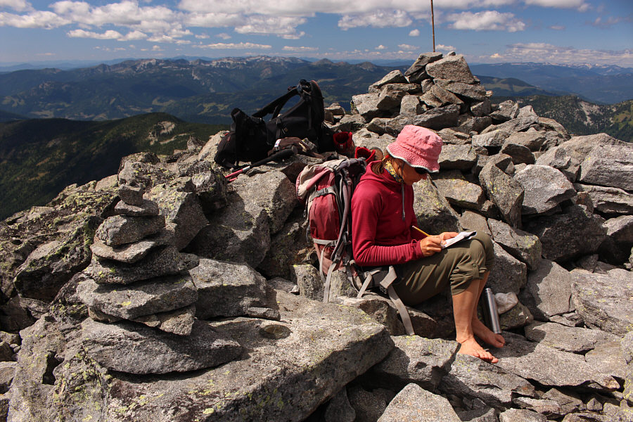 We would see Gene's name in many other West Kootenay summit registers in the days to come!