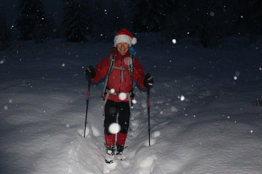 An already broken trail makes it easy to be in good spirits!