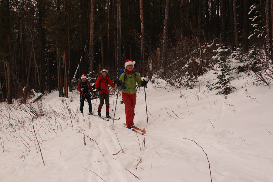 And they're not even using climbing skins--truly hardcore!