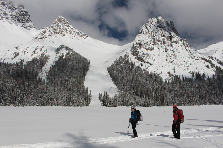 It looks like somebody was skiing on the avalanche slope.