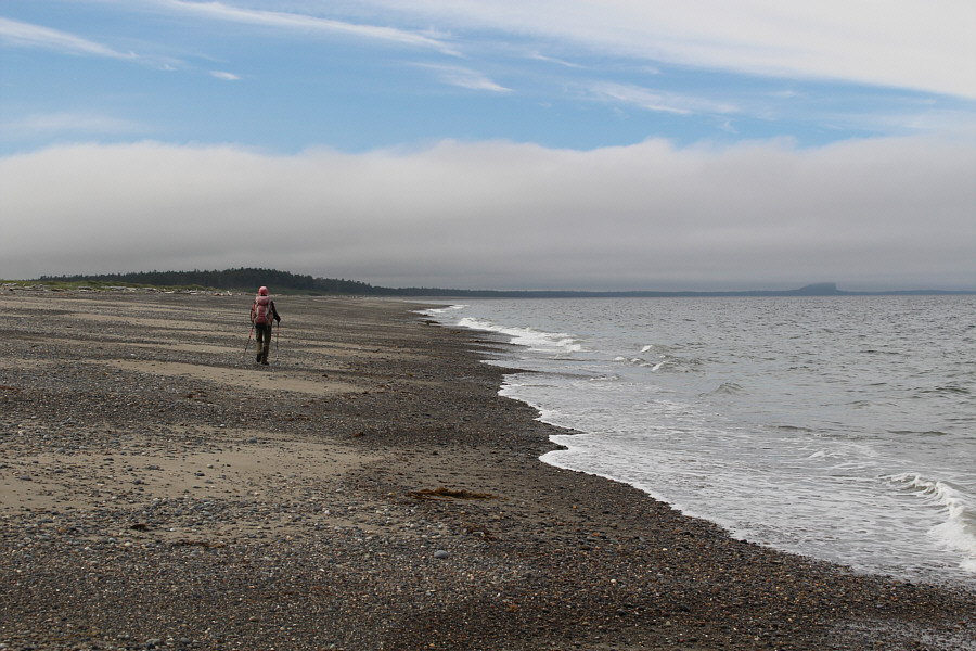 Tow Hill doesn't look that far from here, but it's probably about 15 kilometres away at this point.