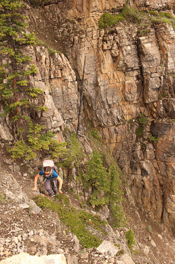 She is already a little past her comfort zone here...