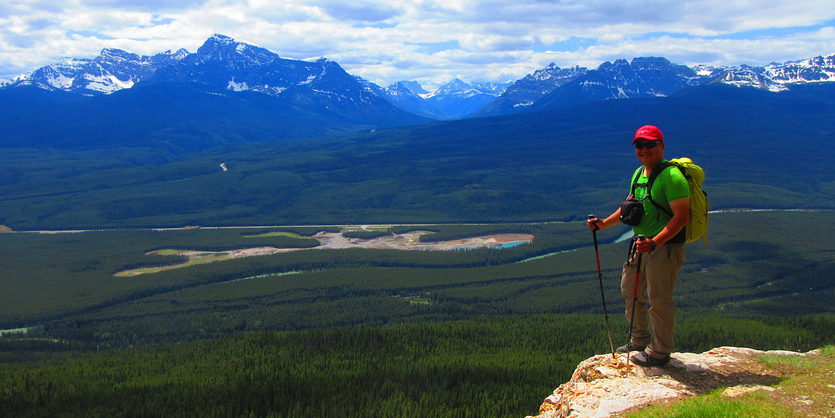 I'm sucking in my stomach here as best as I can!