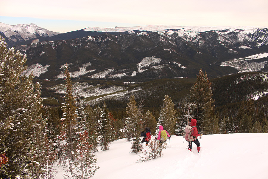 Whew! It feels much warmer already just being out of the wind!