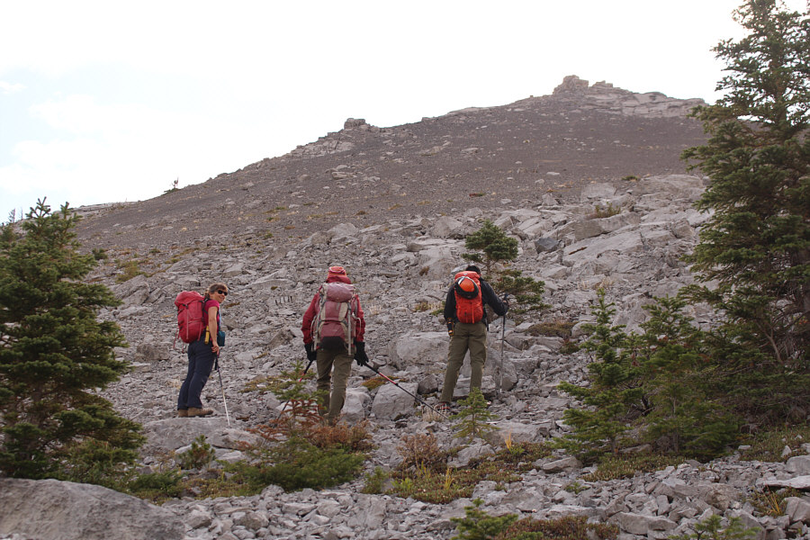Getting up this slope would be the real crux of the day!