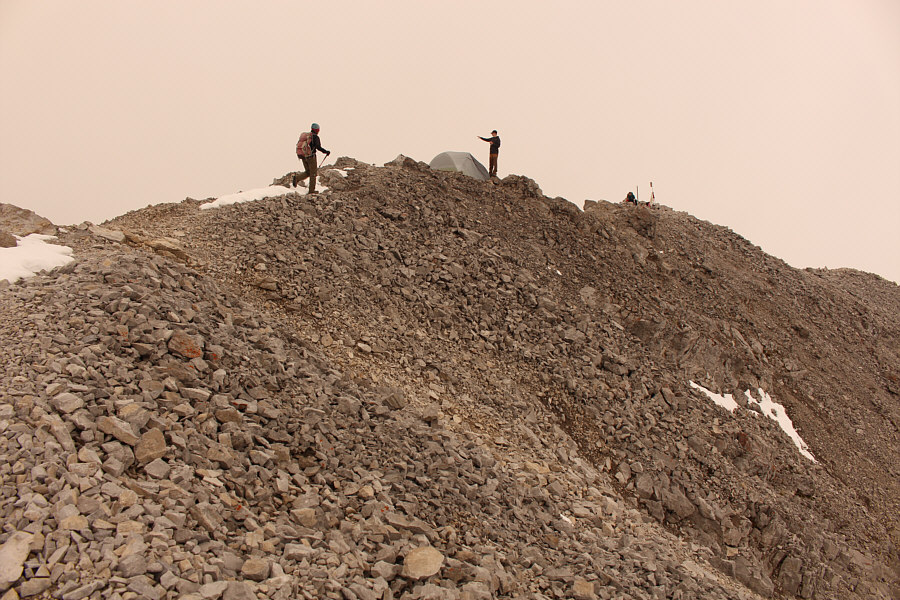 Ugh, I can't imagine hauling all that gear up here!