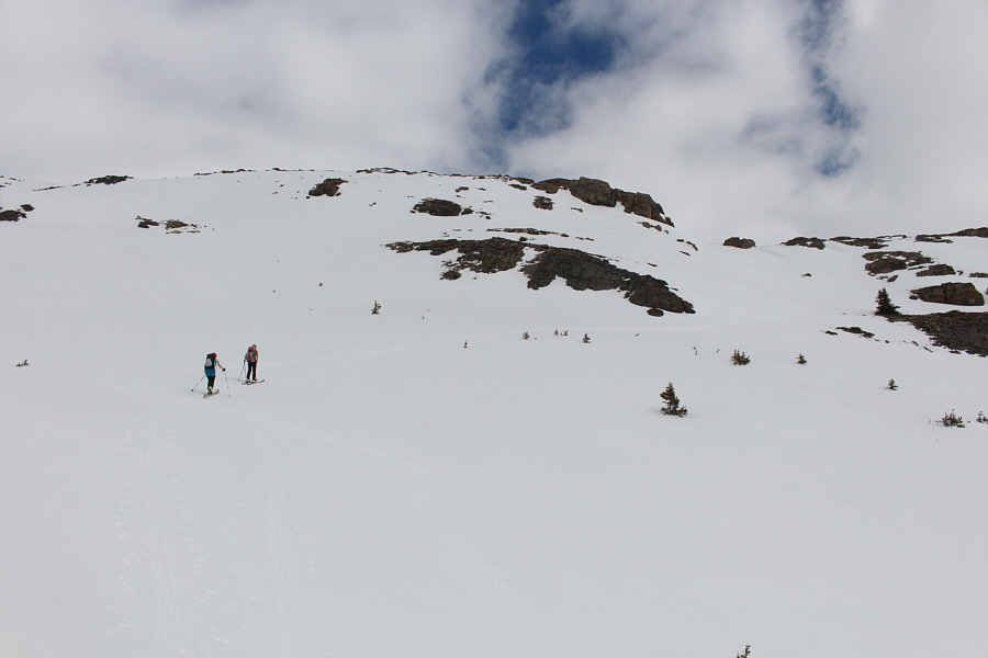 Ahead is one of the steepest sections to climb.