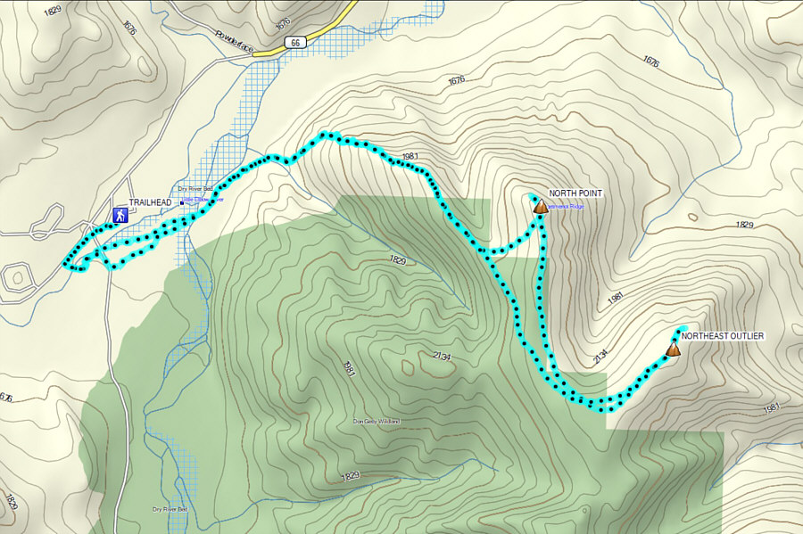 A short drive and good workout make this an ideal backup trip when the weather is so-so further west.