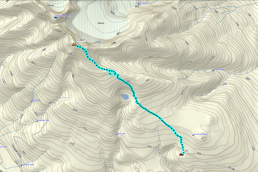 A fabulous hike regardless of the summits, but I'm keen on returning to bag the true summit and to also ski tour.