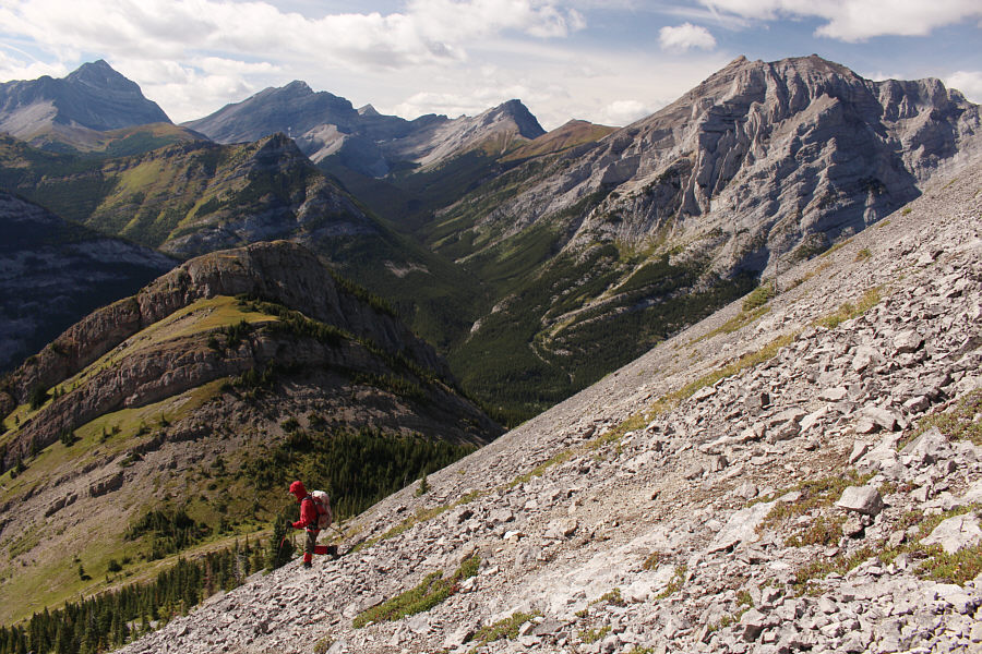 Unfortunately, there's not much scree surfing here.