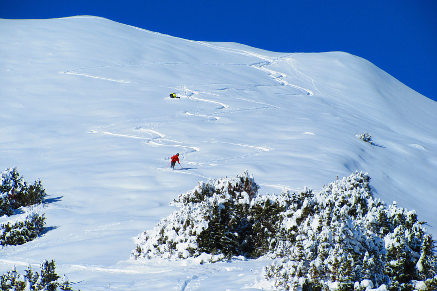 Still too early for skiing, I think, but kudos to these hardcore guys!