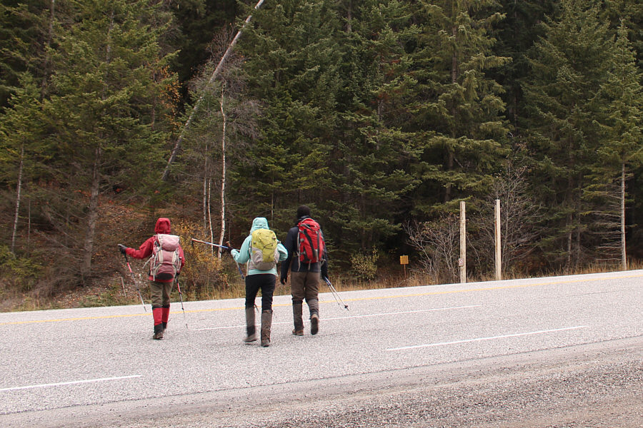 Really need to look both ways before crossing here 'cause cars zip by doing over 100 kph!