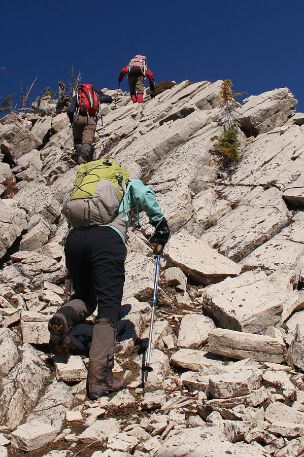 For more challenge, try the ridge crest on the right!