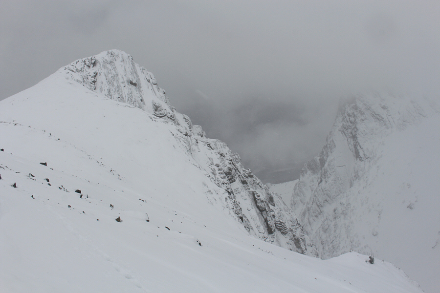 A rappel might be needed further down if descending "Town Gully".