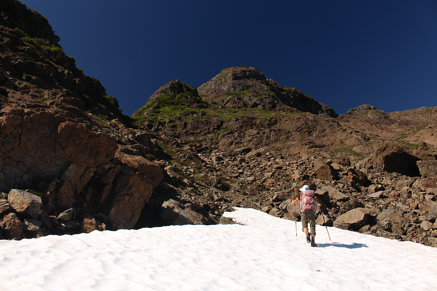 It's amazing that there is still snow here in August.