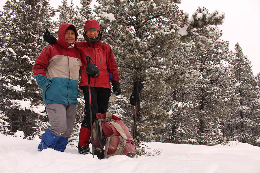 Another viewless summit, but we'll take it when it's this cold!