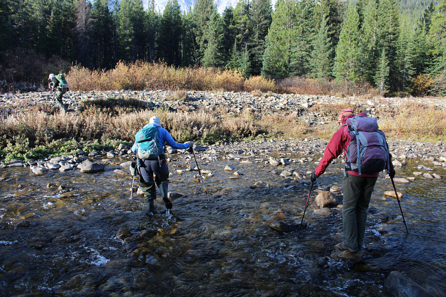 Waterproof boots would suffice on this day.