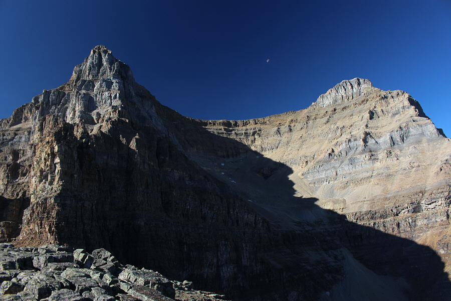 The moon is still hanging around!