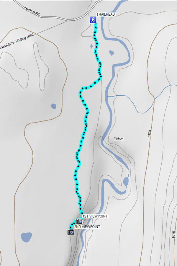 Probably popular because it's an easy walk, but the falls appear underwhelming from the current viewpoints.