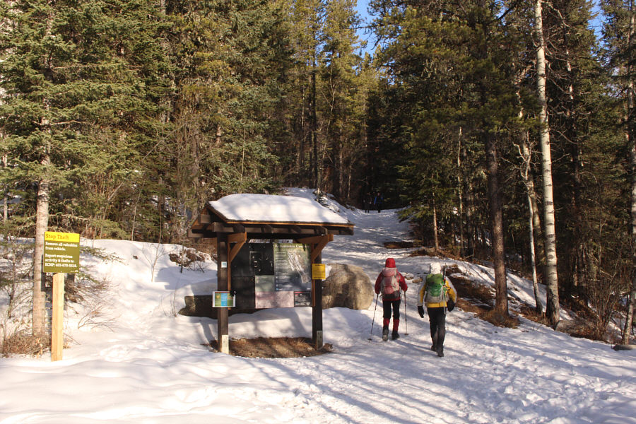 Unfortunately, the vault toilets here are closed in winter.