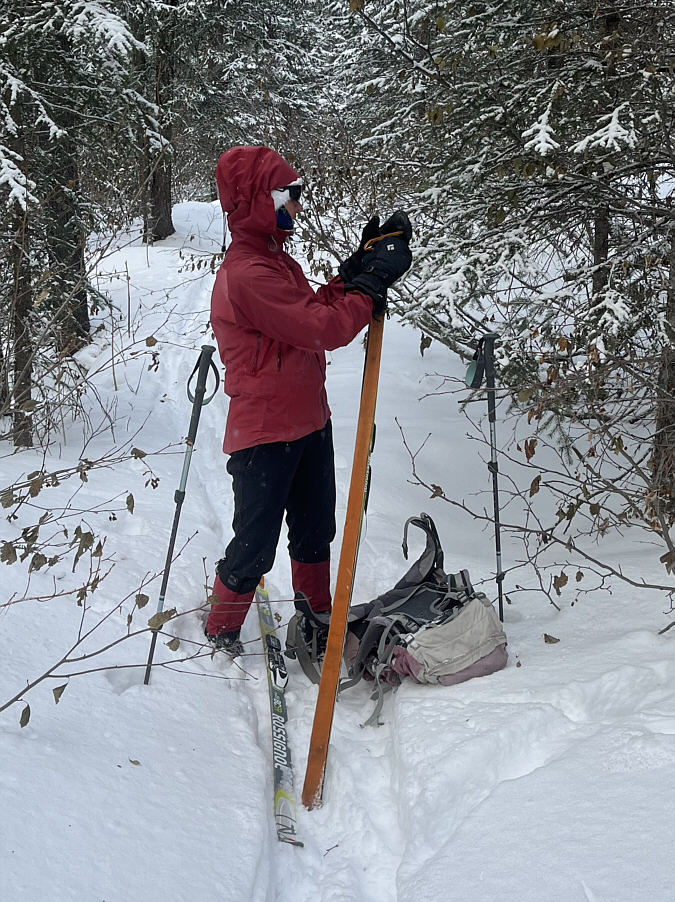 I already put my skins on a few kilometres back!