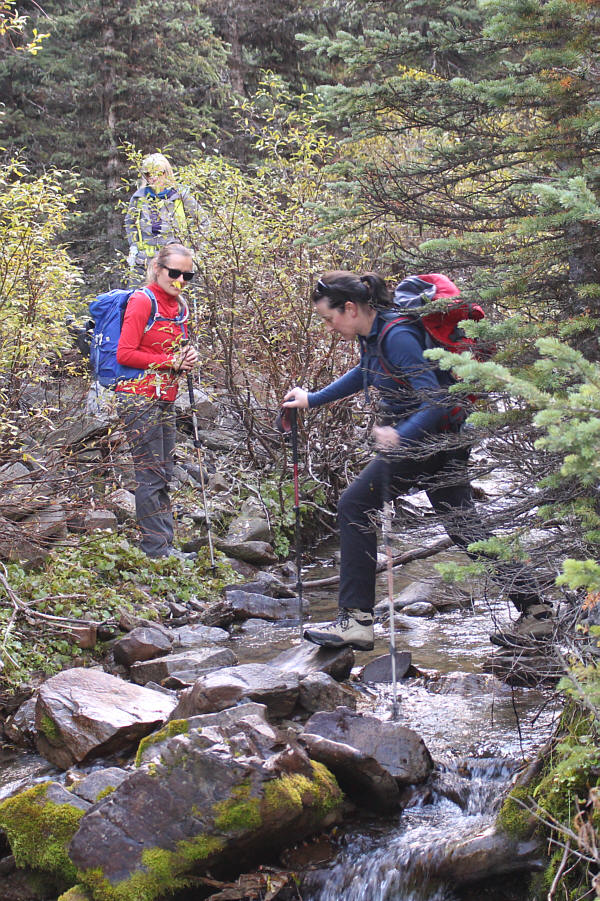 Careful with the slippery rocks here!