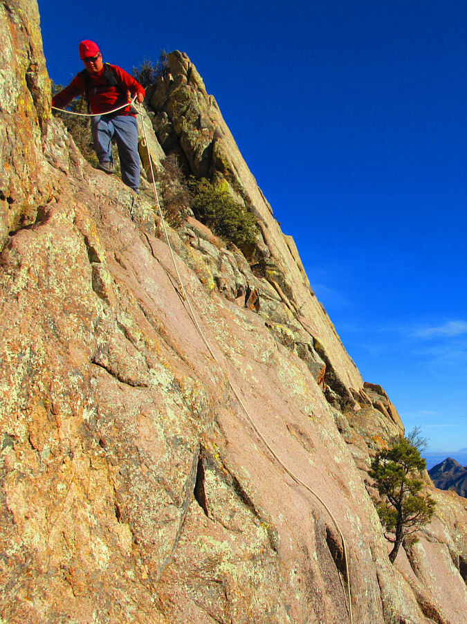 Still nerve-racking even with the rope!