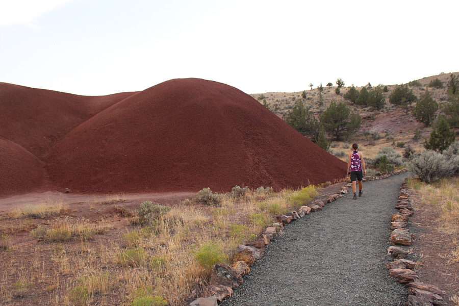 We left this hike a little too late, but the red mounds still look impressive.